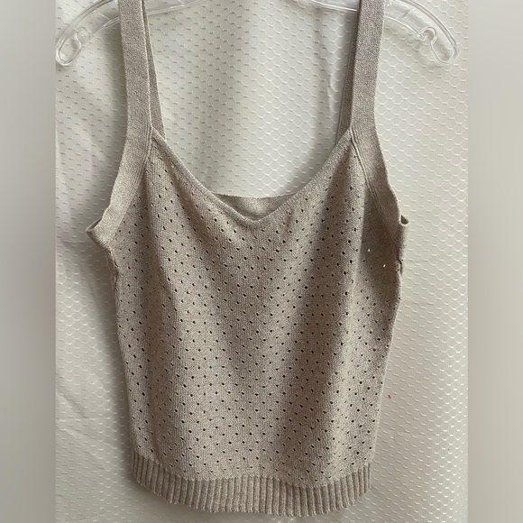 Valentino 2pc vintage sweater set. Grey/beige w/ red & lace trim. L - Picture 4 of 9